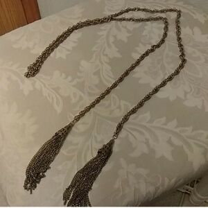Vintage Gold Tassel Necklace